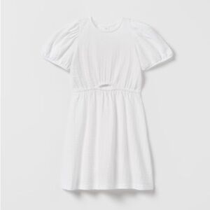 Zara white textured cut out dress 7